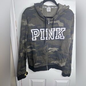 PINK Victoria's Secret Camouflage Zip-Up Hoodie